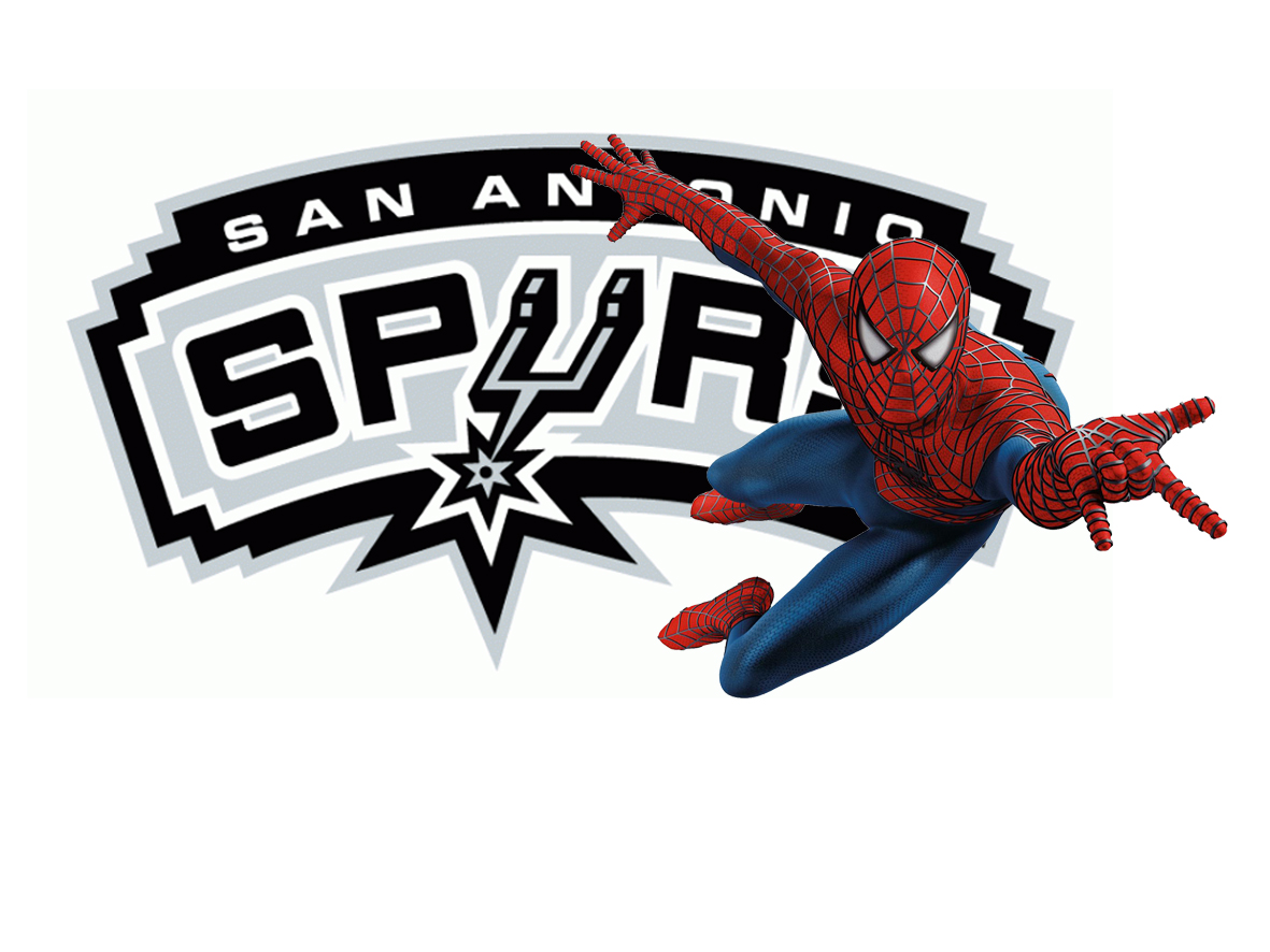 San Antonio Spurs Spider Man Logo vinyl decal